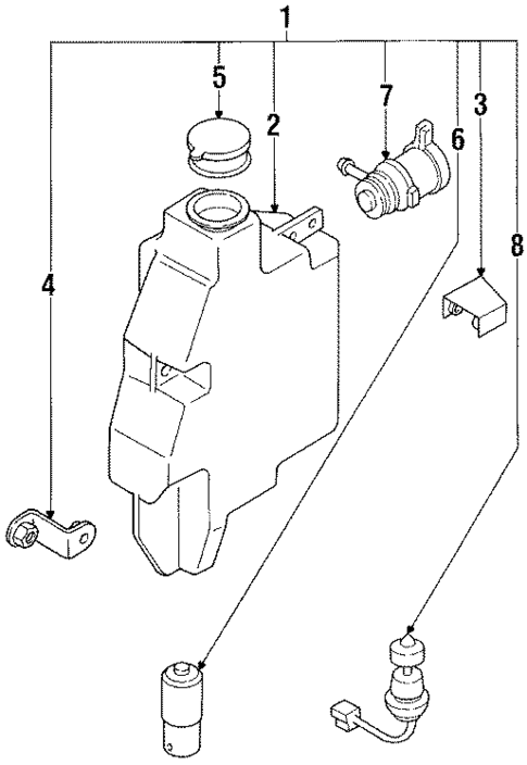 Washer Components for 1992 Mazda MX-6 #0