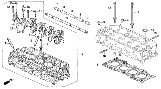 Cylinder Head (2.2L) for 1998 Honda Odyssey #0