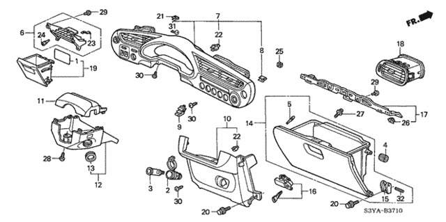 Instrument Panel Garnish for 2005 Honda Insight #0