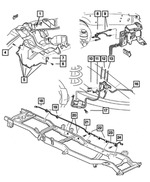 52009845AB - Service Brakes: Brake Hose, Right for Dodge: Ram 1500, Ram 2500, Ram 3500 Image