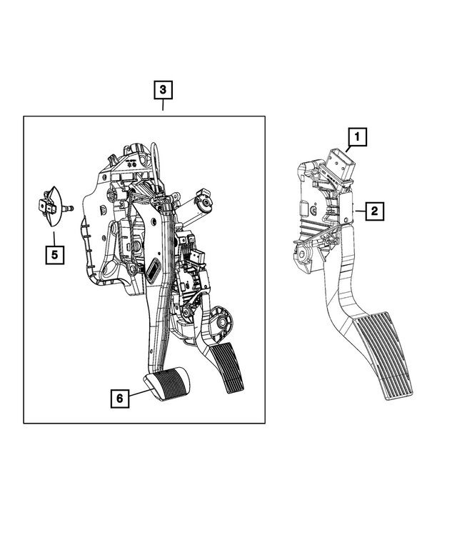 68497848AA - Fuel and Accelerator Pedal: Acceleration Sensor for Mopar Image