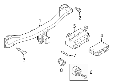 Trailer Hitch Components for 2012 Volkswagen Touareg #0