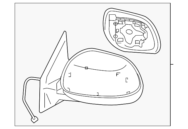 2011-2025 Mitsubishi Outlander Sport Mirror Outside 7632B433 | OEM