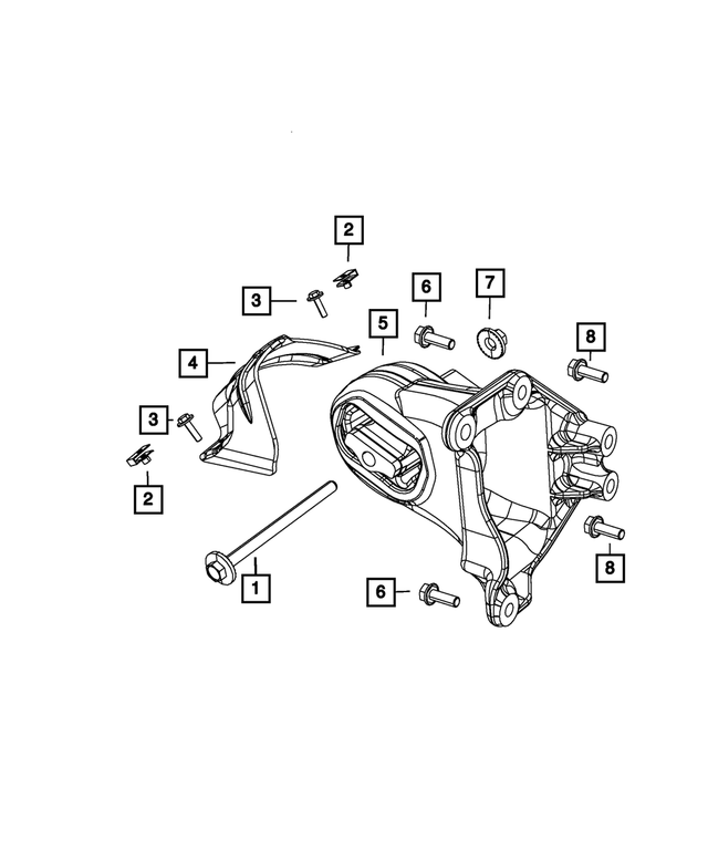 6104352AA - 3.0L Gas; Engine: Screw, Mounting for Mopar Image