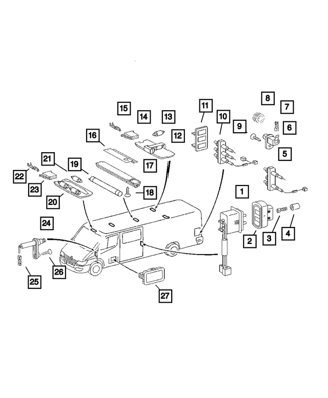 5104463AA - : Power Door Lock Contact for Mopar Image
