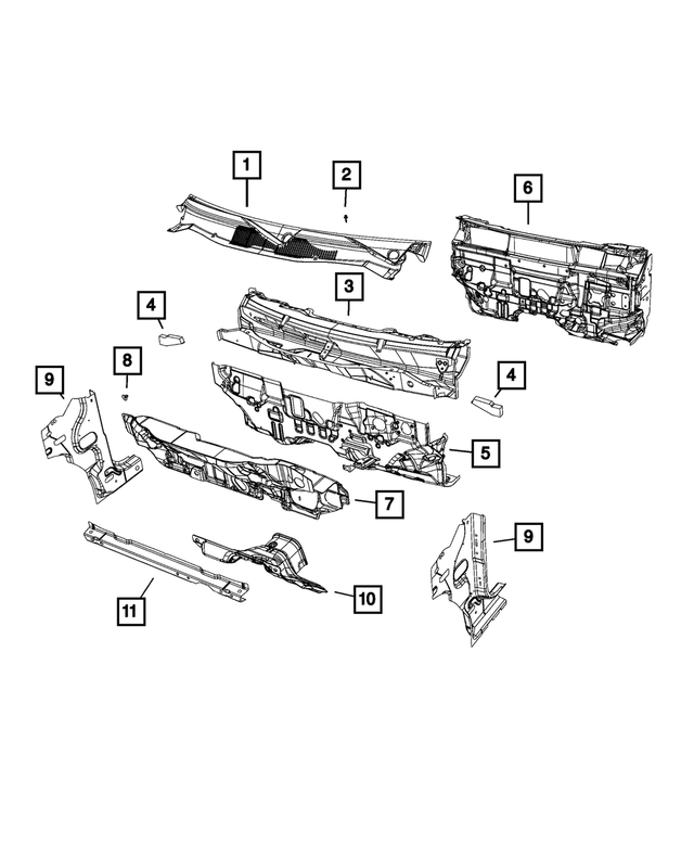 « 5160172AD – Body Sheet Metal Except Doors : Auvent Panneau pour Mopar Image »