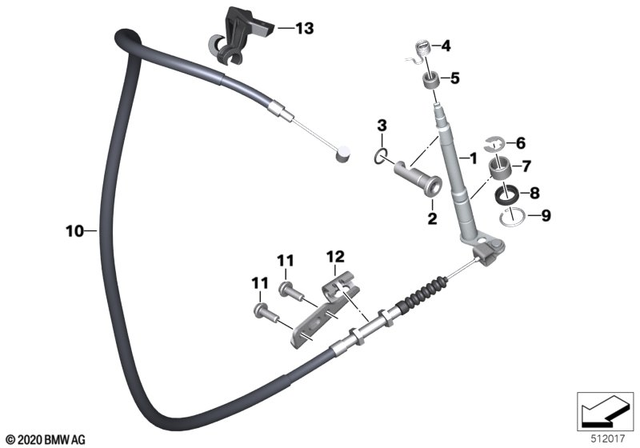 21518569746 - Clutch: Release Shaft -  for BMW-Motorrad Image