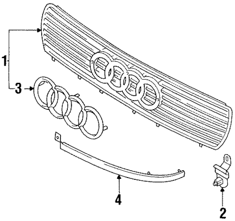 Grille & Components for 1996 Audi Cabriolet #0