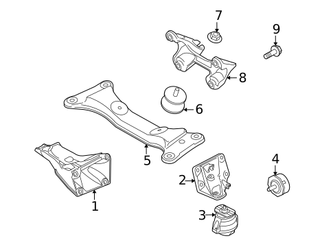 Engine & Trans Mounting for 2009 BMW 128i #0