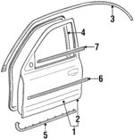 F5RZ5420124A - Body: Door Shell for Ford: Contour | Mercury: Mystique Image