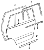 MB923911 - : Door Weather-Strip for Mitsubishi: Expo Image