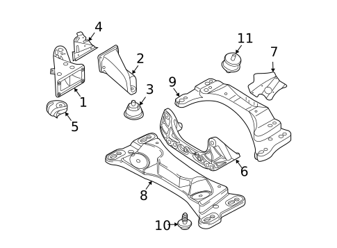 Engine & Trans Mounting for 2004 BMW Z4 #0
