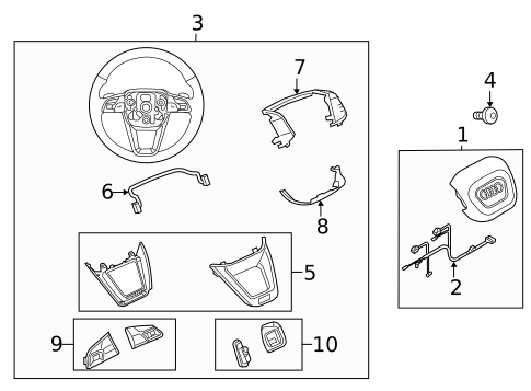 Steering Wheel & Trim for 2025 Audi A4 allroad #0