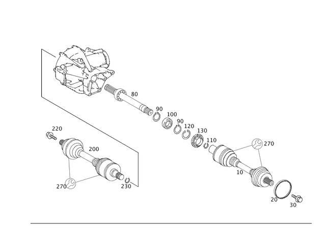 2113300001 - Front Axle: Drive Shaft for Mercedes-Benz Image image