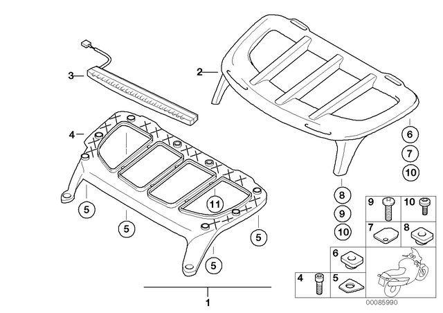 52537655798 - : Rail, Upper Part for BMW-Motorrad Image