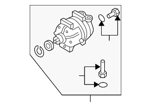 95966587 - : Air Conditioning Compressor for Chevrolet: Aveo, Aveo5 | Pontiac: G3 Image