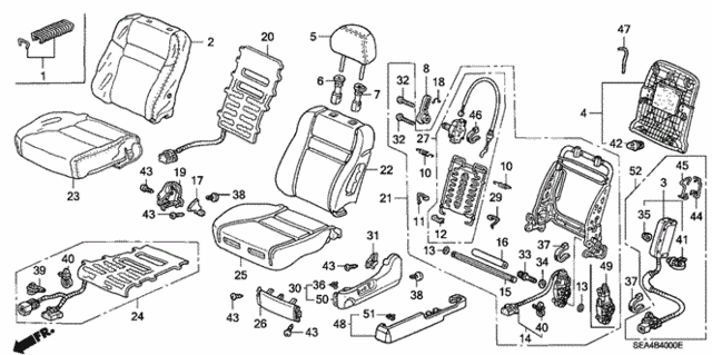 Front Seat (L.) for 2004 Acura TSX #0