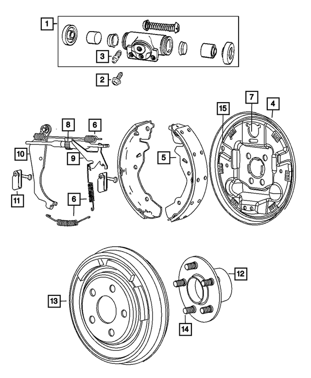 5191314AA - Brakes: Wheel Cylinder Bolt, Right Or Left for Mopar Image