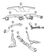 68110727AD - Air Conditioners and Heaters: Defroster Duct for Chrysler: 300 | Dodge: Charger Image