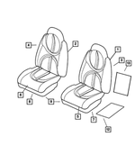 XB641T5AA - : Front Seat Cushion Cover for Dodge: Durango Image