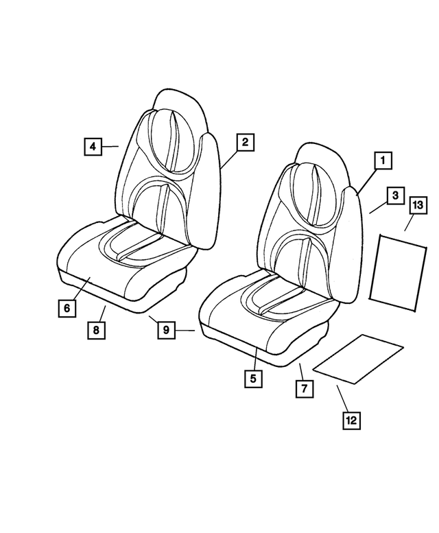 WK791L5AA - Interior Trim: Seat Back Cover for Mopar Image image