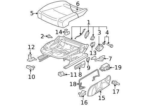 Front Seat Components for 2009 Volkswagen Passat #1