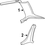 10277057 - Body: Upper Quarter Trim for Pontiac: Grand Prix Image