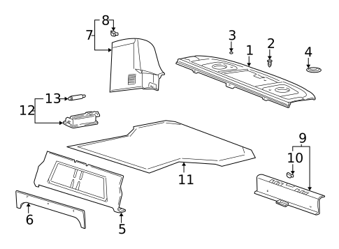 Interior Trim - Rear Body for 2001 Hyundai Accent #0