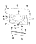 5RJ28PD2AE - Interior Trim: Liftgate Trim Upper Panel for Mopar Image