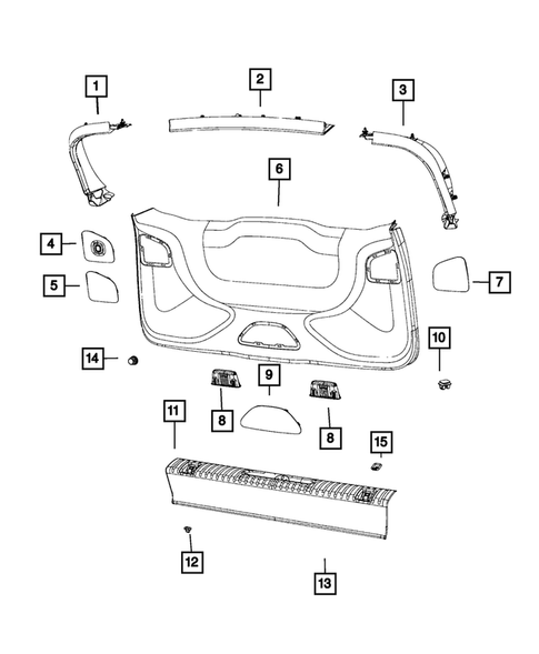 Lift Gate Panel and Scuff Plate for 2018 Chrysler Pacifica #0
