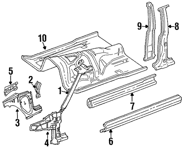 83507061 - Body: Hinge Pillar for Mopar Image
