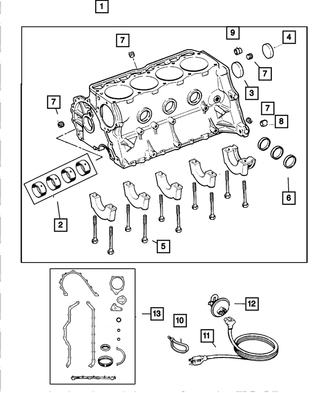 5174428AA - Engine 2.5L Four Cylinder: Camshaft Bearing Package for Mopar Image