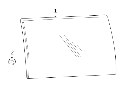 Glass - Side Door for 2005 Ford Freestar #0