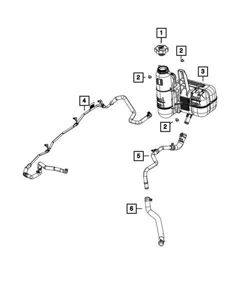 Engine Coolant Reservoir (Bottle) for 2025 Ram 3500 #0