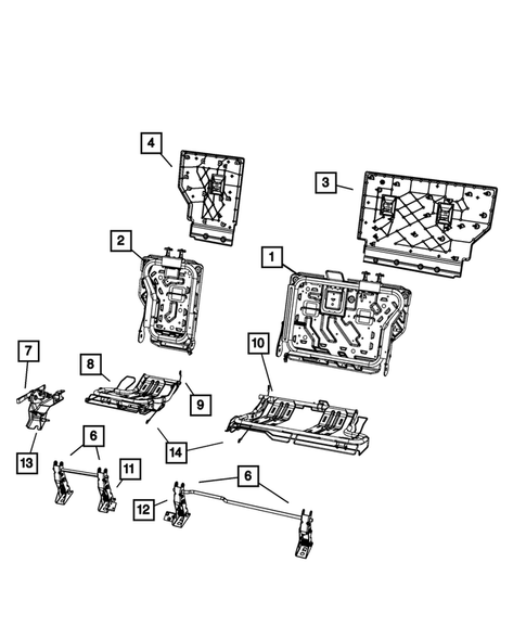 Rear Seats - Second Row - Adjusters, Recliners, Shields and Risers for 2008 Jeep Liberty #1