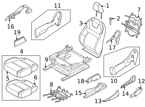 Driver Seat Components for 2023 Nissan ARIYA #1