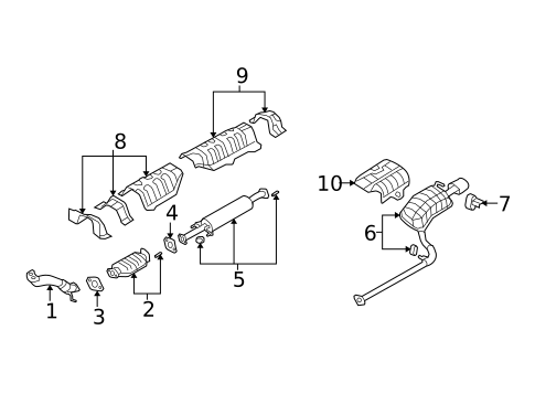 Exhaust Components for 2006 Hyundai Sonata #0