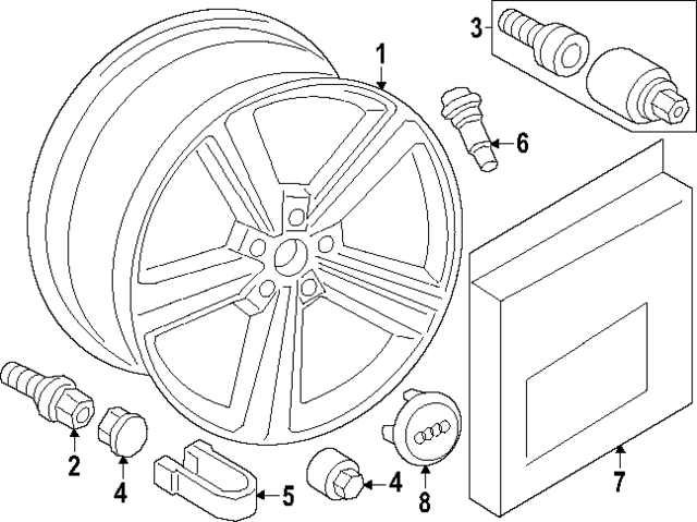 4KE601025P - Suspension: Wheel, Alloy for Audi Image