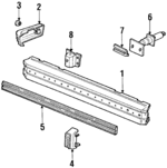 E2FZ17906D - Body: Face Bar for Ford: Escort | Mercury: Lynx Image