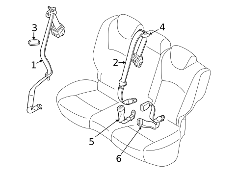 Rear Seat Belts for 2015 INFINITI QX50 #0