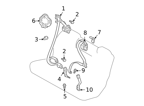 Rear Seat Belts for 2007 Lexus RX350 #0