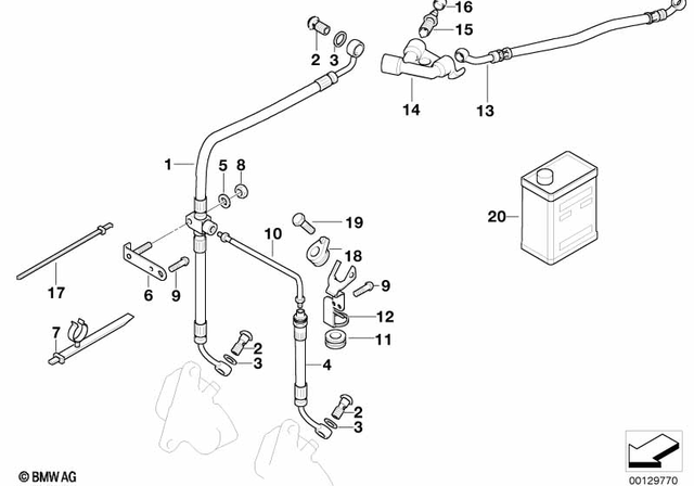 34322338181 - : Brake Hose for BMW-Motorrad Image
