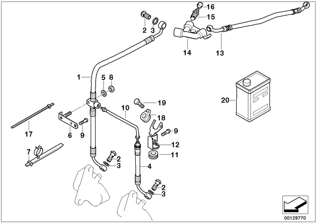 34322338181 - : Brake Hose for BMW-Motorrad Image