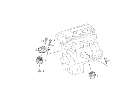 Engine Suspension for 1999 Mercedes-Benz E430 #0