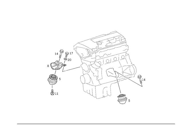 2022404417 - : Engine Mount for Mercedes-Benz Image
