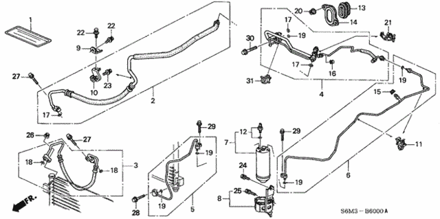A/C Hoses - Pipes for 2002 Acura RSX #0