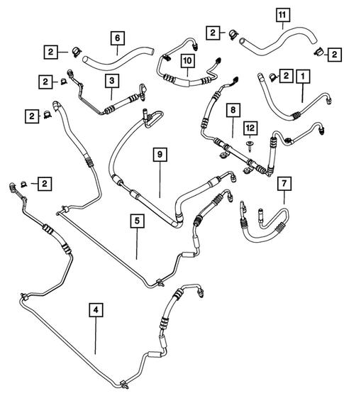 Power Steering Hoses for 2015 Jeep Wrangler #0