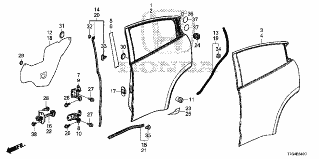 Rear Door Panels for 2016 Honda HR-V #0