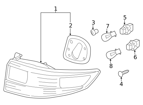 Signal & Stop Lamps for 2005 Honda Accord #0