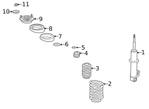 Struts & Components for 2004 Porsche 911 #1